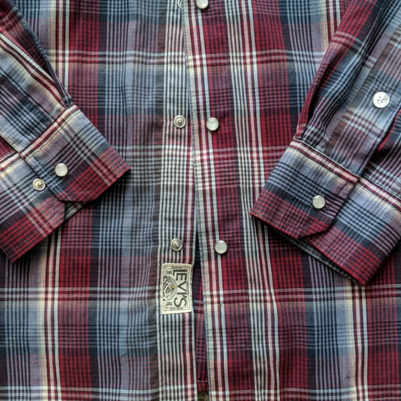 Levi's Button Up Plaid Shirt Sz S - Picture 4 of 5